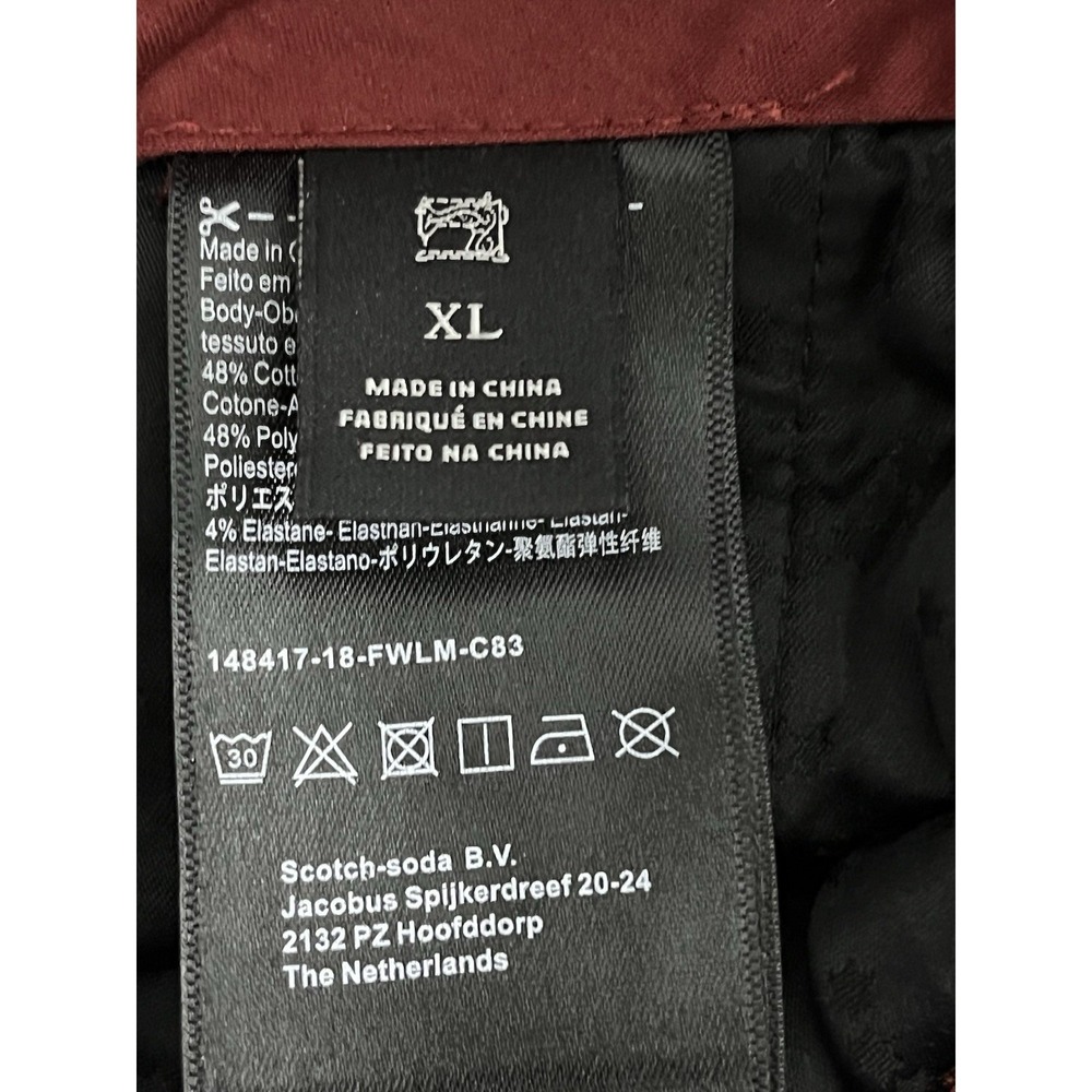 Scotch & Soda Magical Altitudes Star Jacquard Pant Size XL Black Red EUC - Picture 8 of 9
